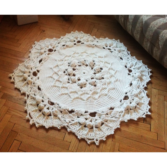 crochet	rug	crochet rug	floor mat carpet	white rug	white carpet	round floor lace	baby rug	throw rug	circle rug	poliester carpet	3 rug	handmade rug