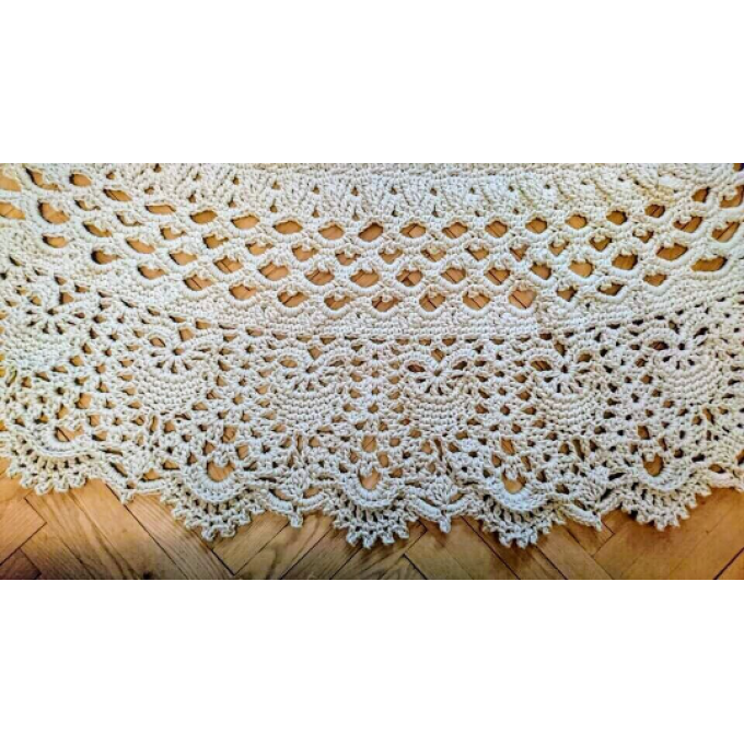 Crochet oval carpet MAY area nursery rug large rug