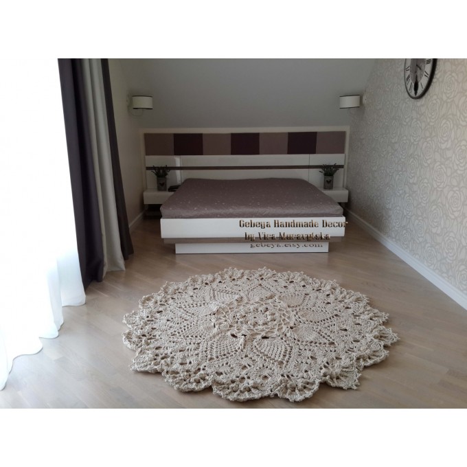 Large rug carpet GRAND - crochet area Provance rug rag boho throw living room decor rug 